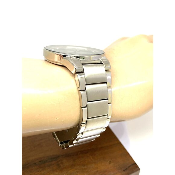 Citizen Men's Watch AU1060-51G Eco Drive Diamond Accent Black Dial Silver Steel - Picture 12 of 14